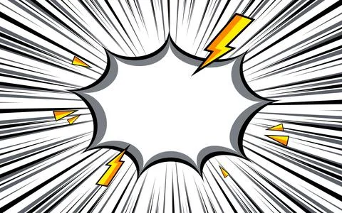 Comic book radial lines background. Manga speed frame. Explosion vector ill.. Stock Illustration