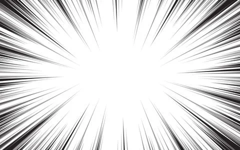 Comic book radial lines background. Manga speed frame. Explosion vector ill.. Illustrazione stock