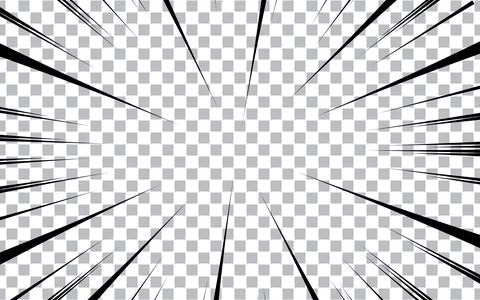 Comic book radial lines background. Manga speed frame. Explosion vector ill.. Stock Illustration