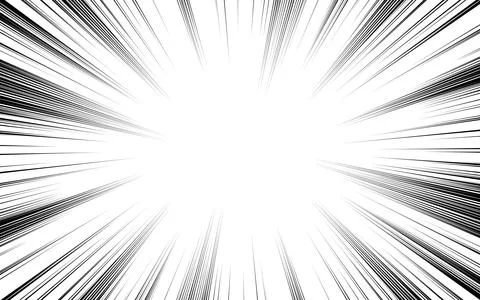 Comic book radial lines background. Manga speed frame. 스톡 일러스트