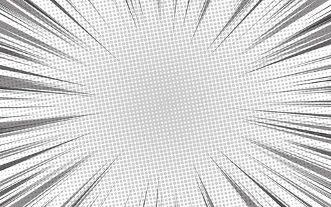 Comic book radial lines background. Manga speed frame. Explosion vector ill.. Stock Illustration