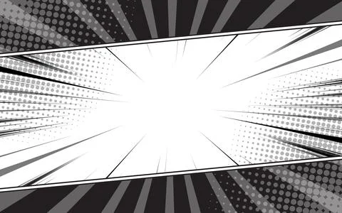 Comic book radial lines background. Manga speed frame. Explosion vector ill.. Illustrazione stock