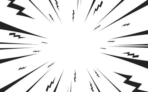 Comic book radial lines background. Manga speed frame. Illustrazione stock