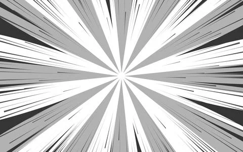 Comic book radial lines background. Manga speed frame. Explosion vector ill.. Stock Illustration