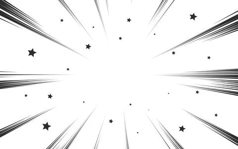 Comic book radial lines background. Manga speed frame. Explosion vector ill.. Stock Illustration