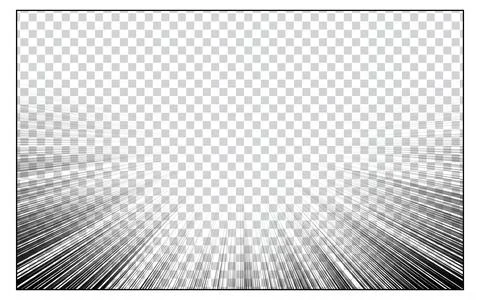 Comic book radial lines background. Manga speed frame. Stock Illustration