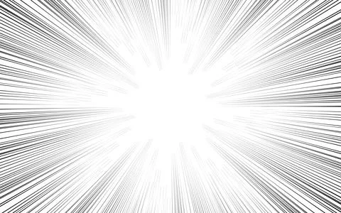 Comic book radial lines background. Manga speed frame. Explosion vector ill.. Stock Illustration