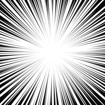 Comic book radial lines. Comics background with motion, speed lines. Vector イラスト素材
