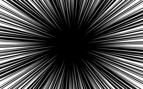 Comic book radial lines. Comics background with motion, speed lines. Vector.. 스톡 일러스트