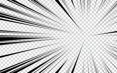 Comic book radial lines. Comics background with motion, speed lines. Vector.. Stockillustratie
