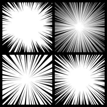Comic book radial rays, lines. Comics background with motion, speed lines. Pop イラスト素材