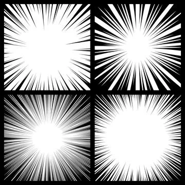 Comic book radial rays, lines. Comics background with motion, speed lines. Pop イラスト素材