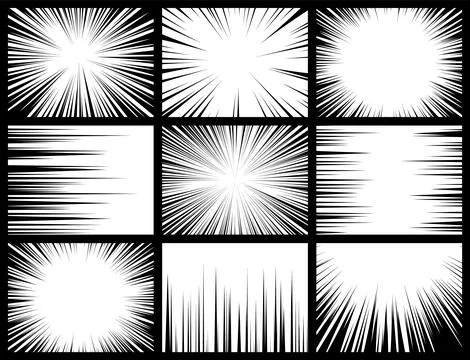 Comic book radial rays, lines. Comics background with motion, speed lines. Pop イラスト素材
