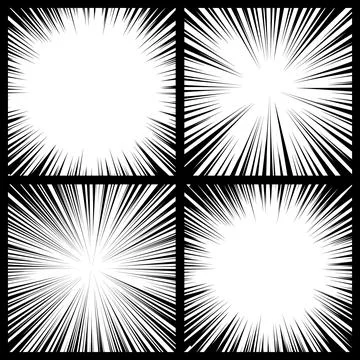 Comic book radial rays, lines. Comics background with motion, speed lines. Pop イラスト素材