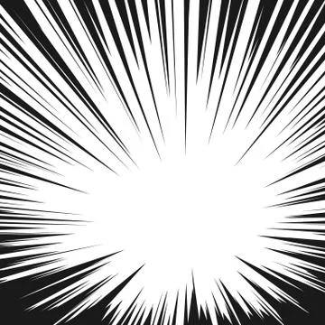 Comic book radial speed lines. Manga speed frame. Cartoon explosion backgroun Stock Illustration