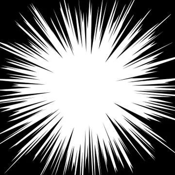 Comic book radial speed lines. Manga speed frame. Cartoon motion background.  Stock Illustration