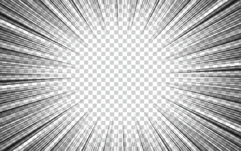 Comic book radial speed lines template. Manga speed frame. Cartoon explosio.. Stock Illustration