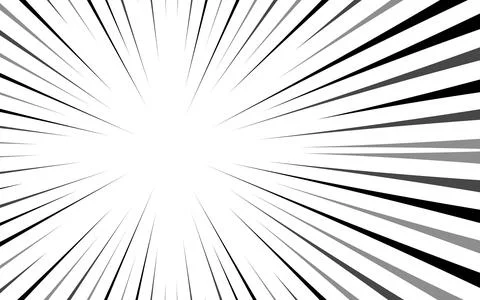 Comic book radial speed lines template. Manga speed frame. Cartoon explosio.. Stock Illustration