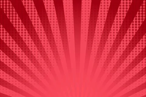 Comic book red halftone background. Vintage superheroes comics poster backdro Stock Illustration