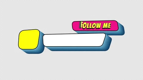 Comic Book Rounded Text Boxes Lower Thirds On Alpha Loop Stock Footage 299232938