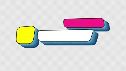 Comic Book Rounded Text Boxes Lower Thirds On Alpha Loop Stock Footage 299233050