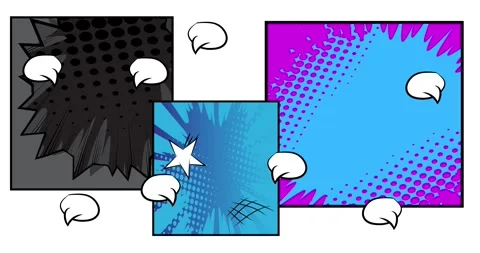 Comic book small speech bubble background Stock Footage 279040116
