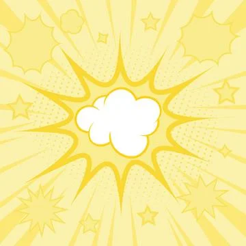 Comic Book Sound Effect POW Illustration, Retro comic speech bubble Stock Illustration