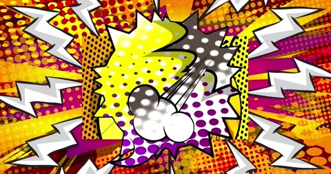 Comic book speech bubble abstract background Stock Footage 176667809