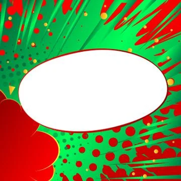 Comic book speech bubble with abstract colorful pattern. Talk icon. Cartoon d 스톡 일러스트