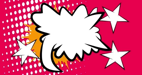 Comic book speech bubble animation Stock Footage 271610369