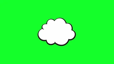 Comic book speech bubble animation on a green screen background Vidéo 346724657