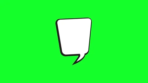 Comic book speech bubble animation with a green screen background Vidéo 346724658