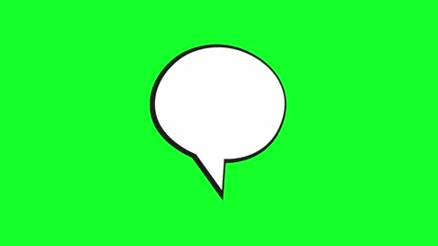 Comic book speech bubble animation on a green screen background Stockbeeldmateriaal 346724660