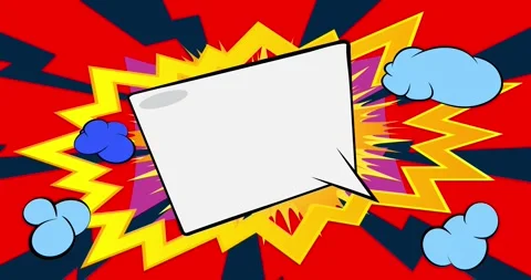 Comic book speech bubble background animation Stock Footage 278712213