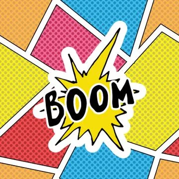 Comic book speech bubble, cartoon sound effect. Hand drawn pop art style sign Illustrazione stock