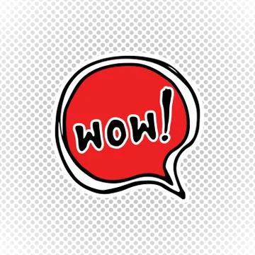 Comic book speech bubble, cartoon sound effect. Hand drawn pop art style sign Stock Illustration