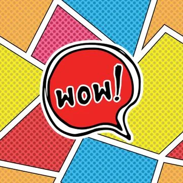 Comic book speech bubble, cartoon sound effect. Hand drawn pop art style sign Illustrazione stock