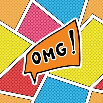 Comic book speech bubble, cartoon sound effect. Hand drawn pop art style sign Illustrazione stock