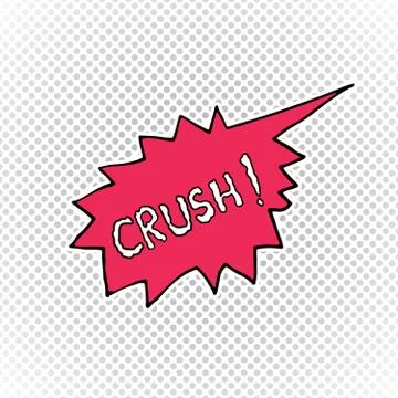 Comic book speech bubble, cartoon sound effect. Hand drawn pop art style sign Stock Illustration