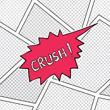 Comic book speech bubble, cartoon sound effect. Hand drawn pop art style sign Illustrazione stock