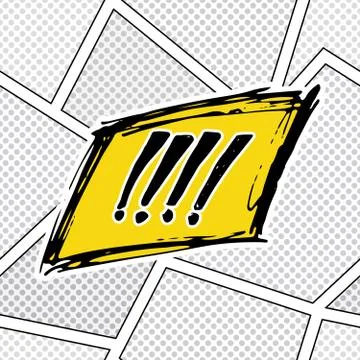 Comic book speech bubble, cartoon sound effect. Hand drawn pop art style sign Illustrazione stock