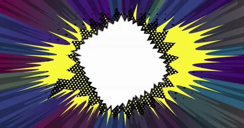 Comic Book Speech Bubble Changing Colors Stock Footage 166662271