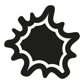 Comic book speech bubble explosion black icon Stock Illustration