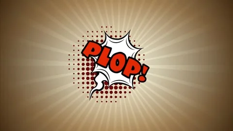 Comic book speech bubble with halftone pattern on a sunburst background Stock Footage 346845398