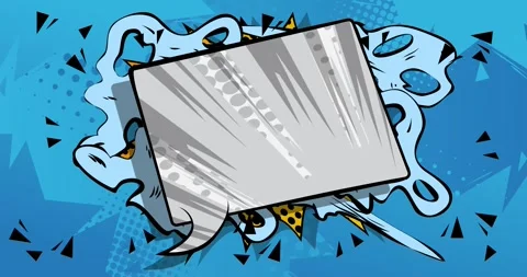 Comic book speech bubble with pattern Stock Footage 273536018