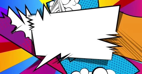 Comic Book Speech bubble, pop art backdrop Stock Footage 171493230