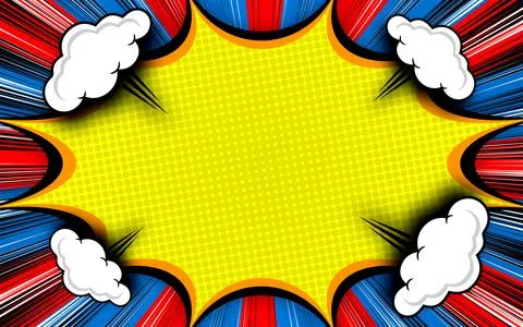 Comic Book Speech Bubble ,Pop art Background Vector Illustration. Stock Illustration