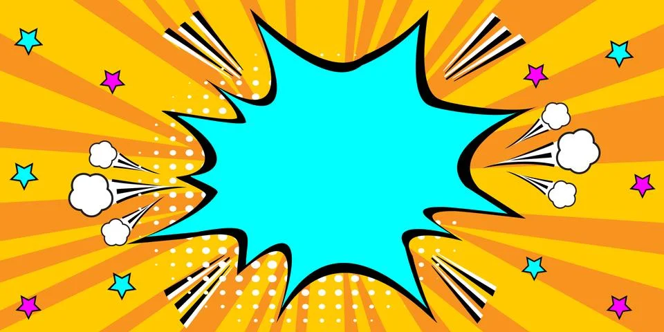 Comic Book Speech Bubble. Vector comic explosion. Comic cartoon speech bubble 스톡 일러스트