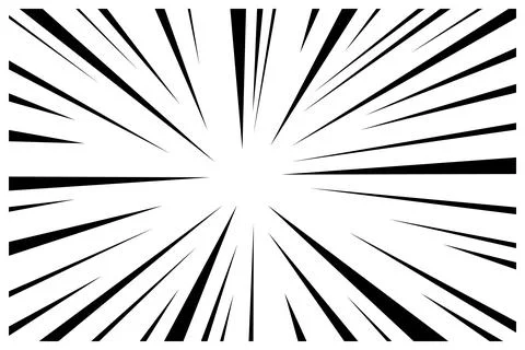 Comic book speed lines background, explosion effect. Abstract radial zoom speed Stock Illustration