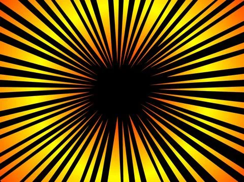 Comic book speed lines set, explosion effect. Abstract radial zoom speed light Stock Illustration